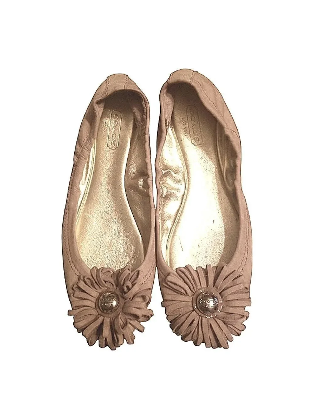 Coach Women's Camel Hair Color Ballet Flats